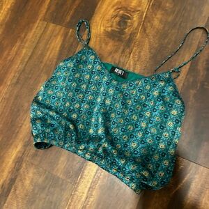The Reset Teal and Yellow Floral Camisole
